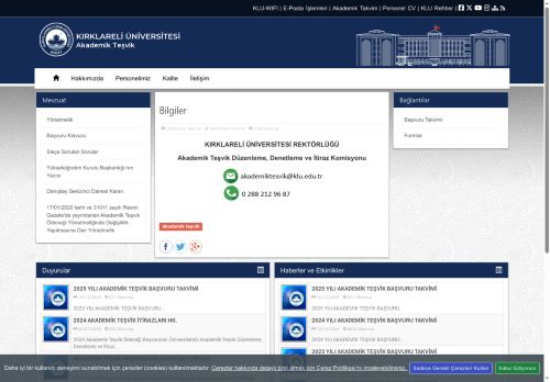 2025 YILI AKADEMİK TEŞVİK BAŞVURU TAKVİMİ - KLU - Akademik Teşvik