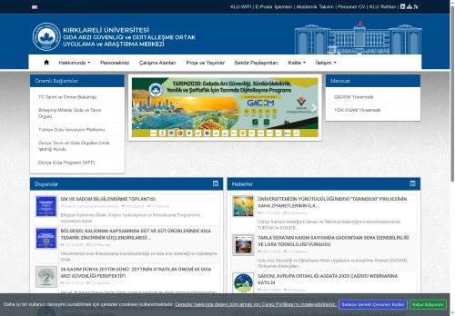 Bölgesel Kalkınma Kapsamında Süt ve Süt Ürünlerinde Kısa Tedarik Zincirinin Güçlendirilmesi Çalıştayı - KLU - GIDA ARZI GÜVENLİĞİ ve DİJİTALLEŞME ORTAK UYGULAMA ve ARAŞTIRMA MERKEZİ