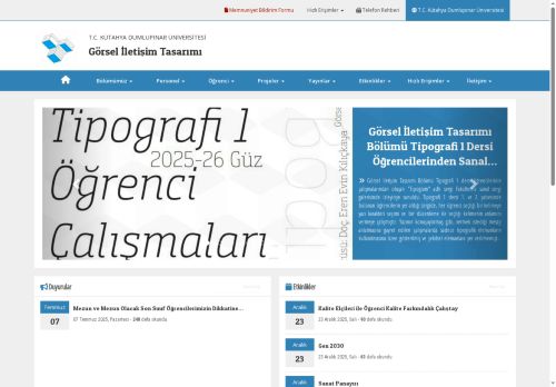 Görsel İletişim Tasarımı Bölümü Projeleri