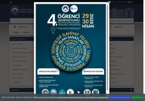 Temel İslam Bilimleri Bölümü "İlim Mahfili" Programları başladı - KLU - İlahiyat Fakültesi