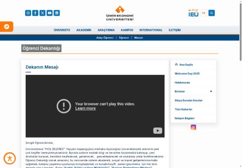 Öğrenci Dekanlığı | İzmir Ekonomi Üniversitesi