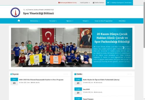 Spor Yöneticiliği Bölümü