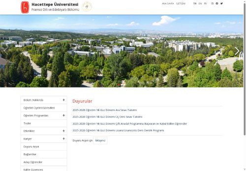 Hacettepe Ãniversitesi FransÄ±z Dili ve EdebiyatÄ± BÃ¶lÃ¼mÃ¼