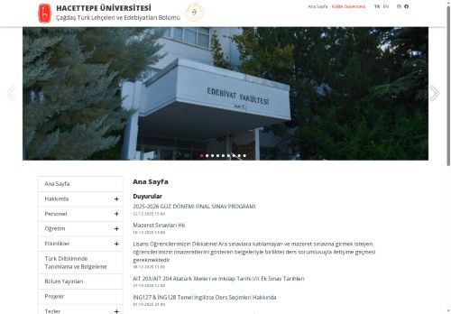 Hacettepe Üniversitesi Çağdaş Türk Lehçeleri ve Edebiyatları Bölümü