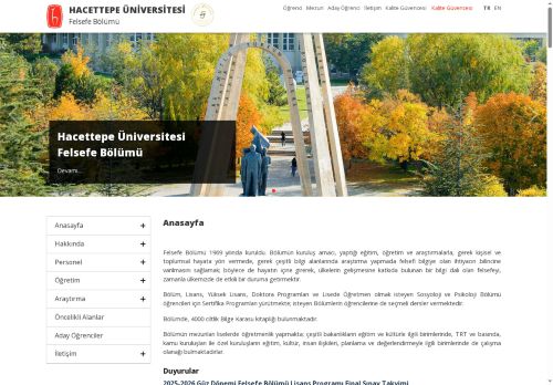 Hacettepe Üniversitesi Felsefe Bölümü