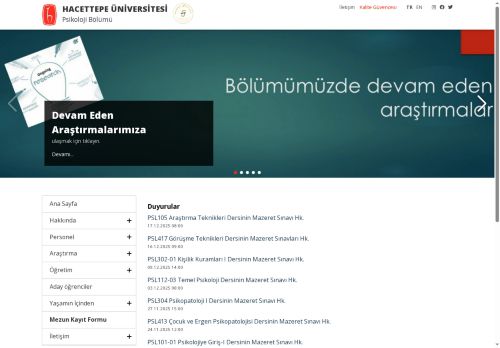 Hacettepe Üniversitesi Psikoloji Bölümü