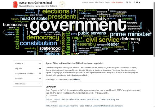 Hacettepe Üniversitesi Siyaset Bilimi ve Kamu Yönetimi Bölümü