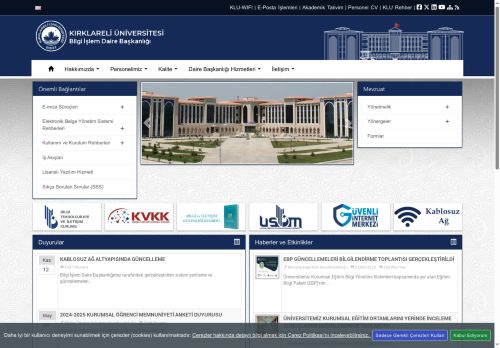 E-posta İşlemleri - KLU - Bilgi İşlem Daire Başkanlığı