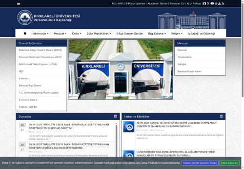 Akademik Personel Şb. Md. Formlar - KLU - Personel Daire Başkanlığı