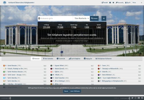 Kırklareli Üniversitesi Kütüphaneleri s19.5