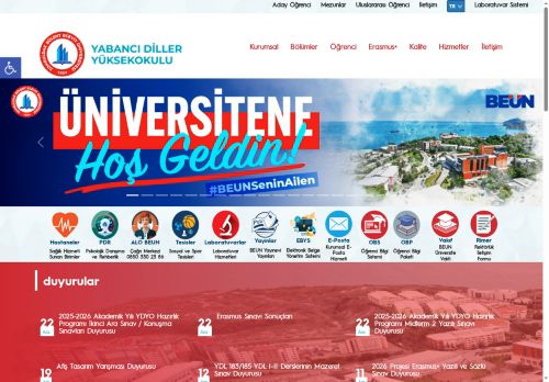 Ek Kontenjanla Gelen Öğrencilerin ve Spor Bilimleri için Özel Yetenek… - Yabancı Diller Yüksekokulu