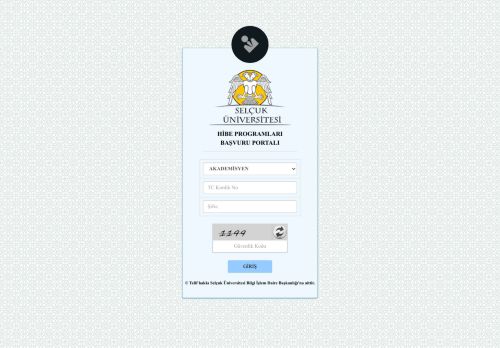 SELÇUK ÜNİVERSİTESİ HİBE PROGRAMLARI BAŞVURU PORTALI