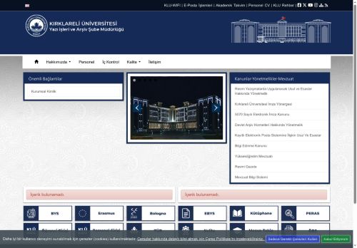 KLU - Yazı işleri ve Arşiv Şube Müdürlüğü