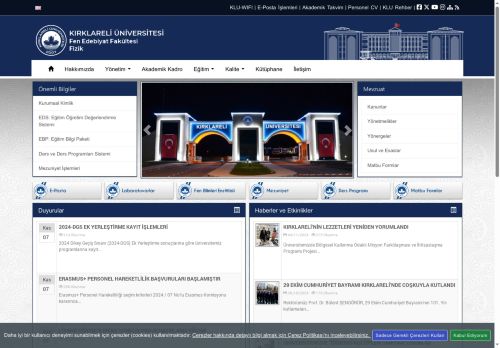 KLU - Fen Edebiyat Fakültesi - Fizik