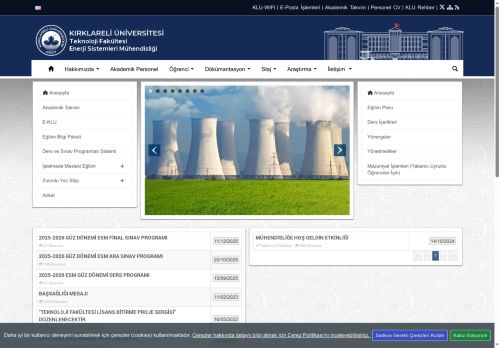 KLU - Teknoloji Fakültesi - Enerji Sistemleri Mühendisliği