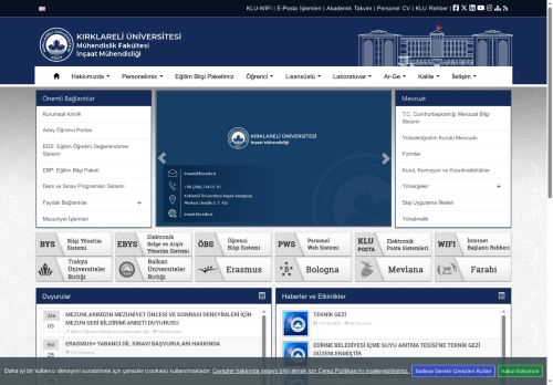 KLU - Mühendislik Fakültesi - İnşaat Mühendisliği