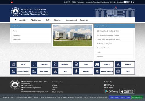 KLU - Fen Edebiyat Fakültesi - Moleküler Biyoloji ve Genetik
