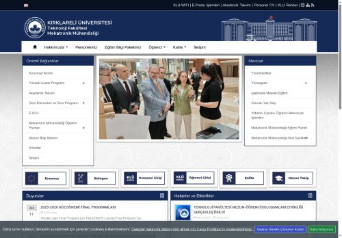 KLU - Teknoloji Fakültesi - Mekatronik Mühendisliği