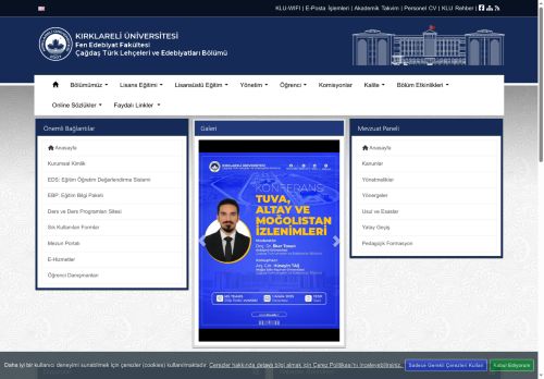 KLU - Fen Edebiyat Fakültesi - Çağdaş Türk Lehçeleri ve Edebiyatları Bölümü