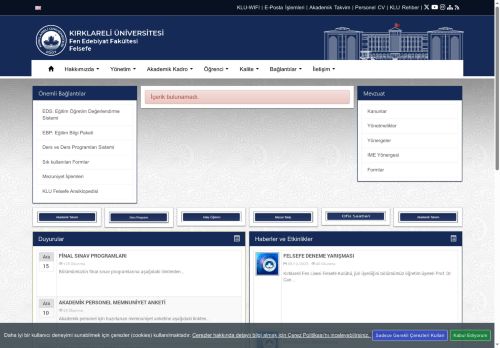 Akademik Kadro - KLU - Fen Edebiyat Fakültesi - Felsefe