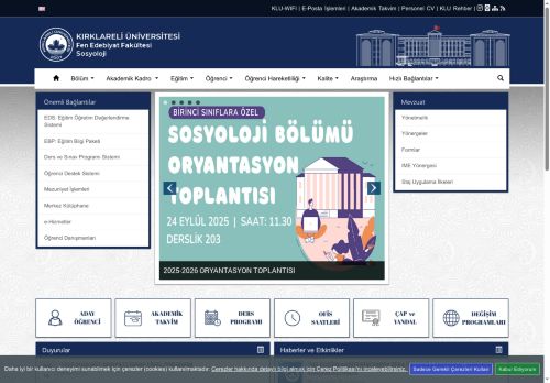 KLU - Fen Edebiyat Fakültesi - Sosyoloji