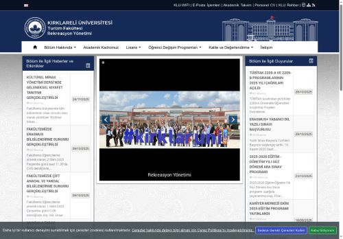 KLU - Turizm Fakültesi - Rekreasyon Yönetimi