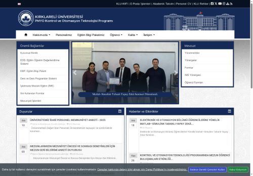 Kontrol ve Otomasyon Teknolojisi Programında Mezun Öğrenci Buluşmaları Etkinliği Gerçekleştirildi - KLU - PMYO Kontrol ve Otomasyon Teknolojisi Programı