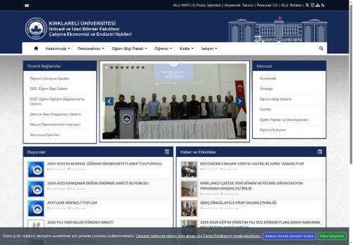 Akademik Kadro - KLU - İktisadi ve İdari Bilimler Fakültesi - Çalışma Ekonomisi ve Endüstri İlişkileri