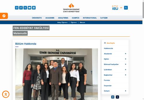 Department of Mathematics | İzmir University of Economics