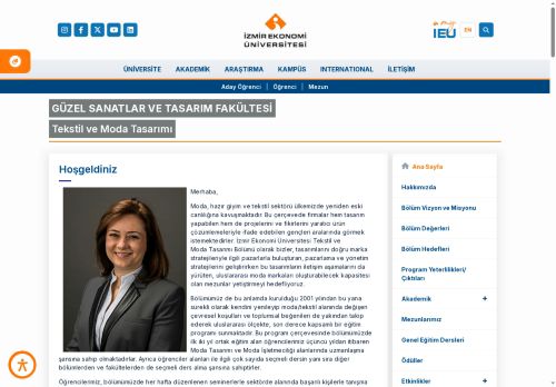 Department of Textile and Fashion Design | İzmir University of Economics