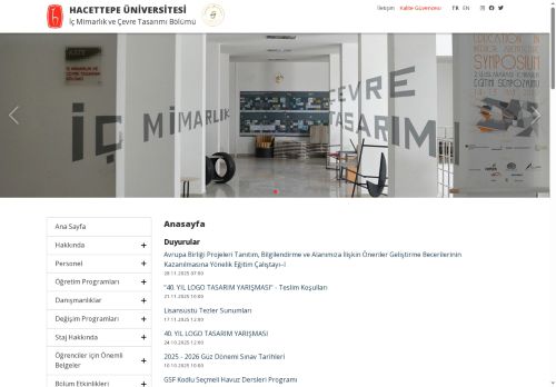 Hacettepe Üniversitesi İç Mimarlık ve Çevre Tasarımı Bölümü