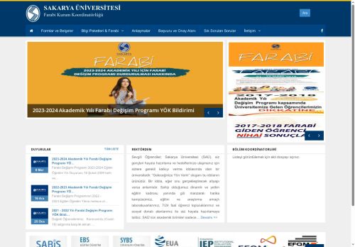 Sakarya Üniversitesi | FARABİ KURUM KOORDİNATÖRLÜĞÜ