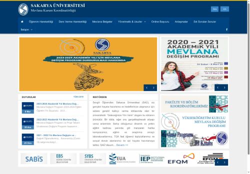 Sakarya Üniversitesi | MEVLANA KURUM KOORDİNATÖRLÜĞÜ