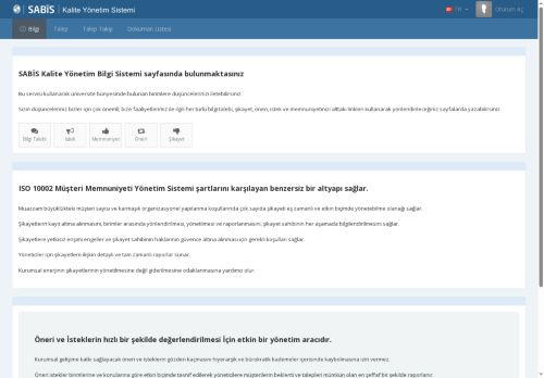 KALİTE YÖNETİM BİLGİ SİSTEMİ
