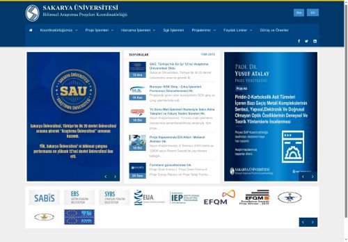 Sakarya Üniversitesi | Bilimsel Araştırma Projeleri Koordinatörlüğü