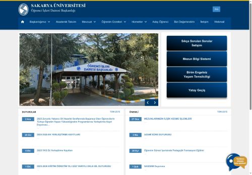 Sakarya Üniversitesi | Öğrenci İşleri Dairesi Başkanlığı
