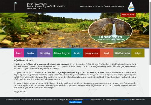 Ulusal Hidrojeoloji ve Su Kaynakları Sempozyumu - Bartın Üniversitesi