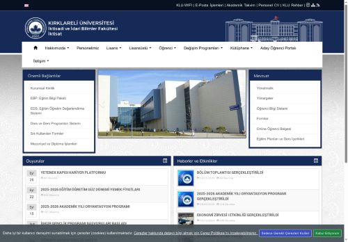 2024-2025 Eğitim Öğretim Dönemi Oryantasyon Programı - KLU - İktisadi ve İdari Bilimler Fakültesi - İktisat