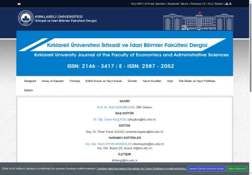KLU - İktisadi ve İdari Bilimler Fakültesi Dergisi