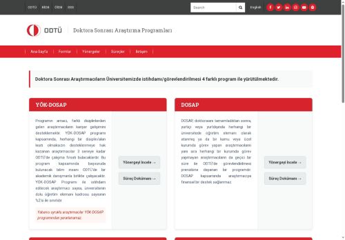 Doktora Sonrası Araştırma Programları | Birim hakkinda kisa aciklama