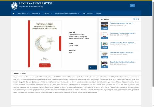 Sakarya Üniversitesi | Yayın Komisyonu Başkanlığı