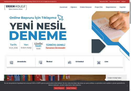 Anasayfa - Özel Erdem Koleji