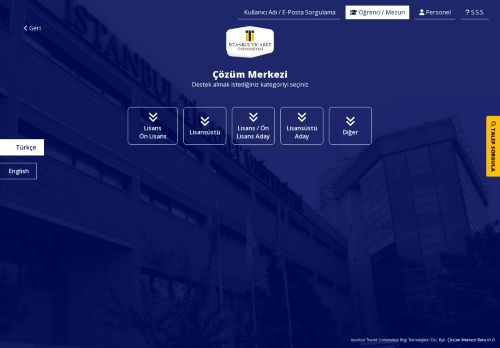 İstanbul Ticaret Üniversitesi Çözüm Merkezi