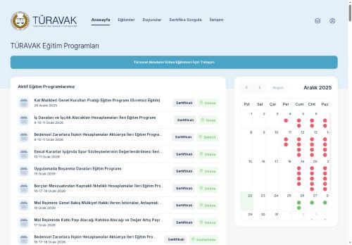 Türavak İleri Eğitim Sertifika Programları - Anasayfa