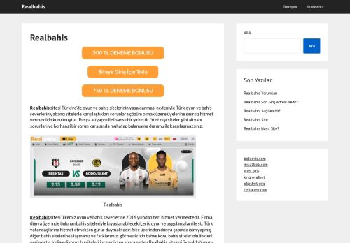 Realbahis - Kayıt ve Güncel Adresi 2025