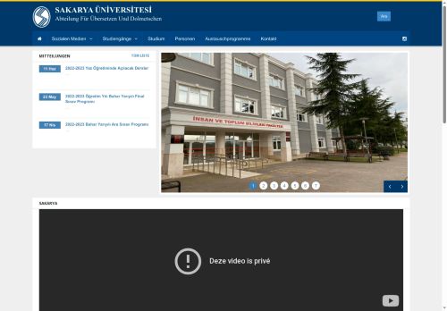 Sakarya Üniversitesi | Abteilung für Übersetzen und Dolmetschen
