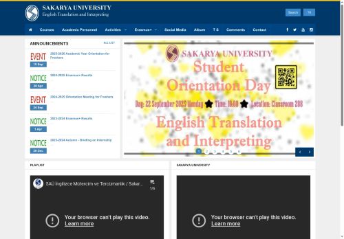 Sakarya University | English Translation and Interpreting