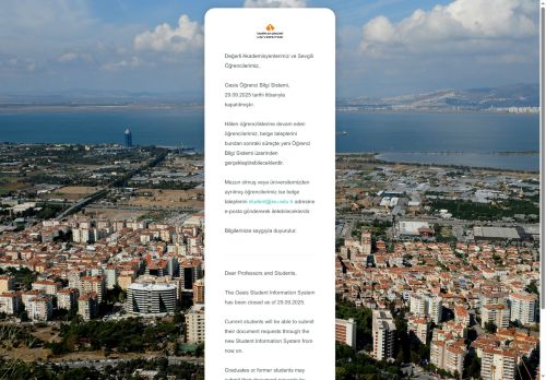 İzmir University of Economics Student Information System