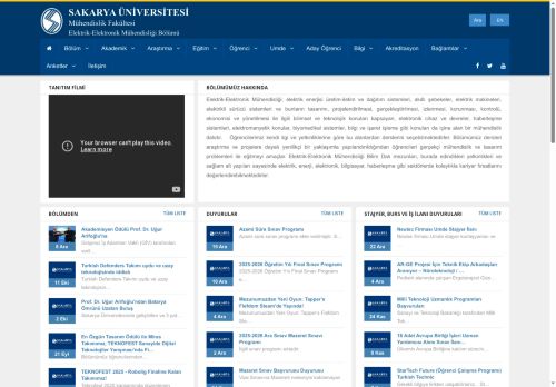 Sakarya Üniversitesi | Elektrik-Elektronik Mühendisliği Bölümü | Duyuru | ARA DÖNEM STAJ DUYURUSU