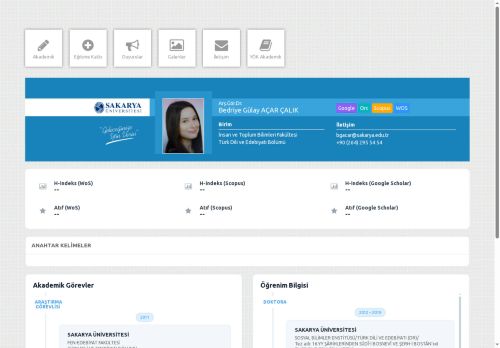 Arş.Gör.Dr. Bedriye Gülay AÇAR ÇALIK